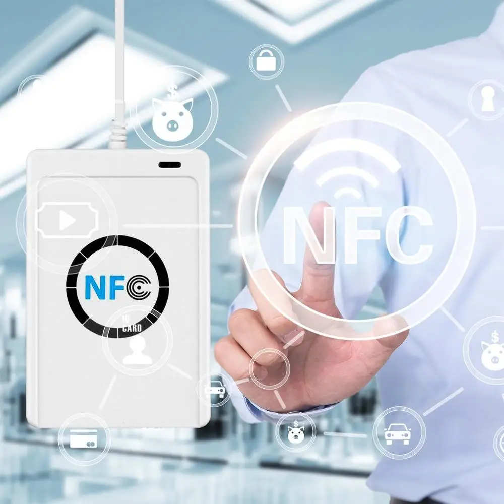 

1 set Professional USB ACR122U NFC RFID Smart Card Reader For all 4 types of NFC (ISO/IEC18092) Tags + 5pcs M1 Cards