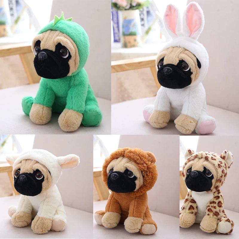 

Animals Pug Dog Plush Toys Dogs Cos Cosplay Dinosaur Rabbit Elephant lion Sheep leopard Stuffed Dolls