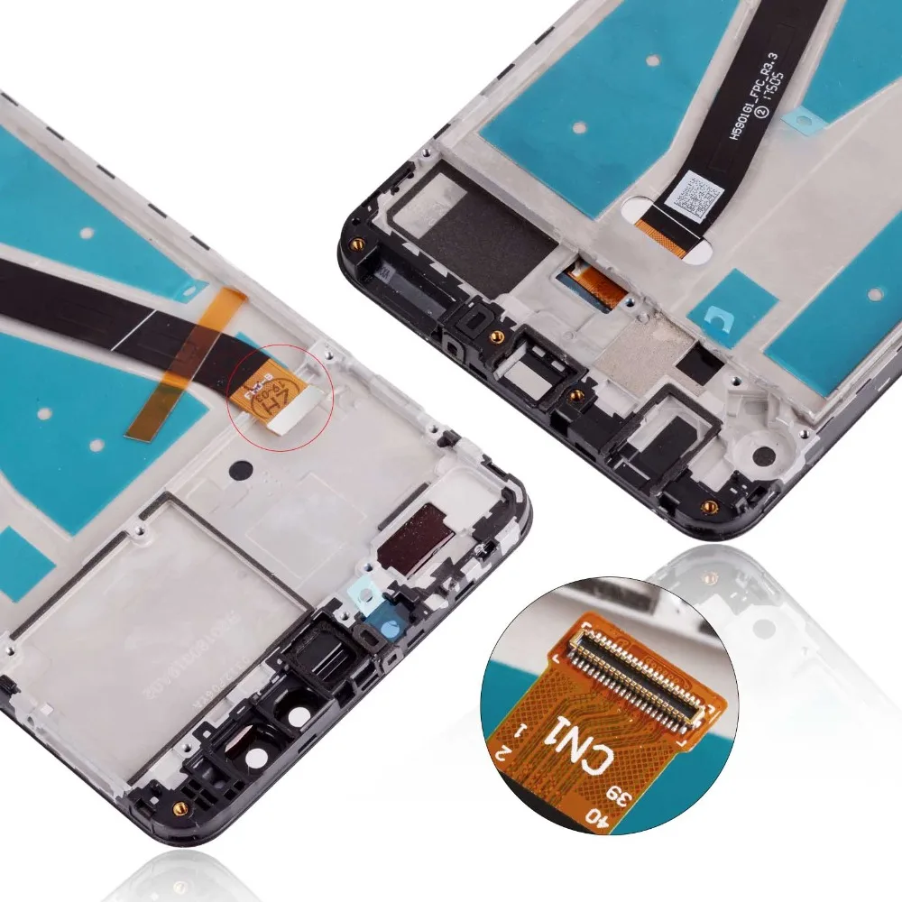 ЖК+ рамка для HUAWEI Y9 ЖК-экран сенсорный экран дисплей с рамкой FLA L22 LX2 LX1 LX5 ЖК-дисплей сенсорный экран