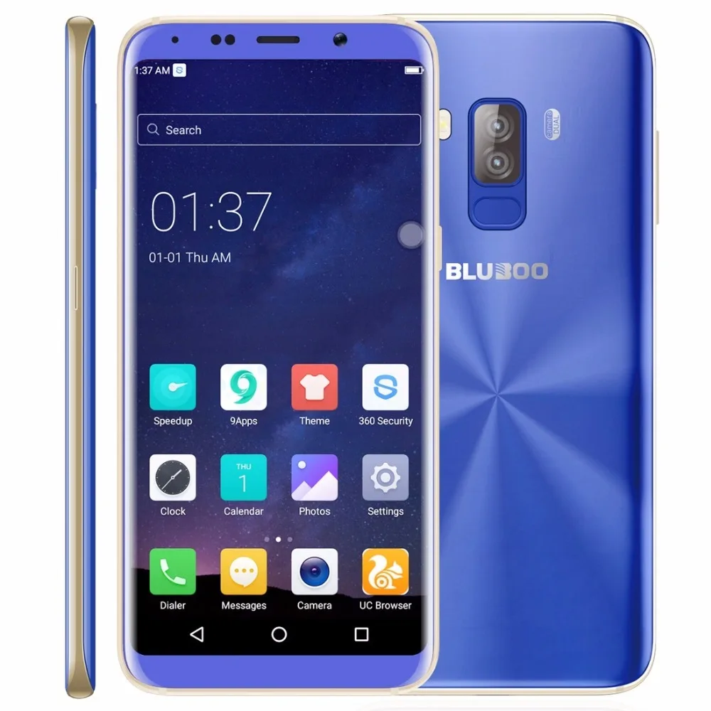 Bluboo S8 5,7 ''полный дисплей 4G смартфон 3 ГБ ОЗУ 32 Гб ПЗУ MTK6750 Восьмиядерный Android 7,0 двойная задняя камера мобильный телефон - Цвет: Blue