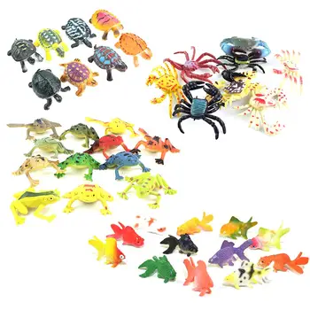 

Mini Colorful Simulation Frog Goldfish Figures Animal Bath Educational Kids Toy New