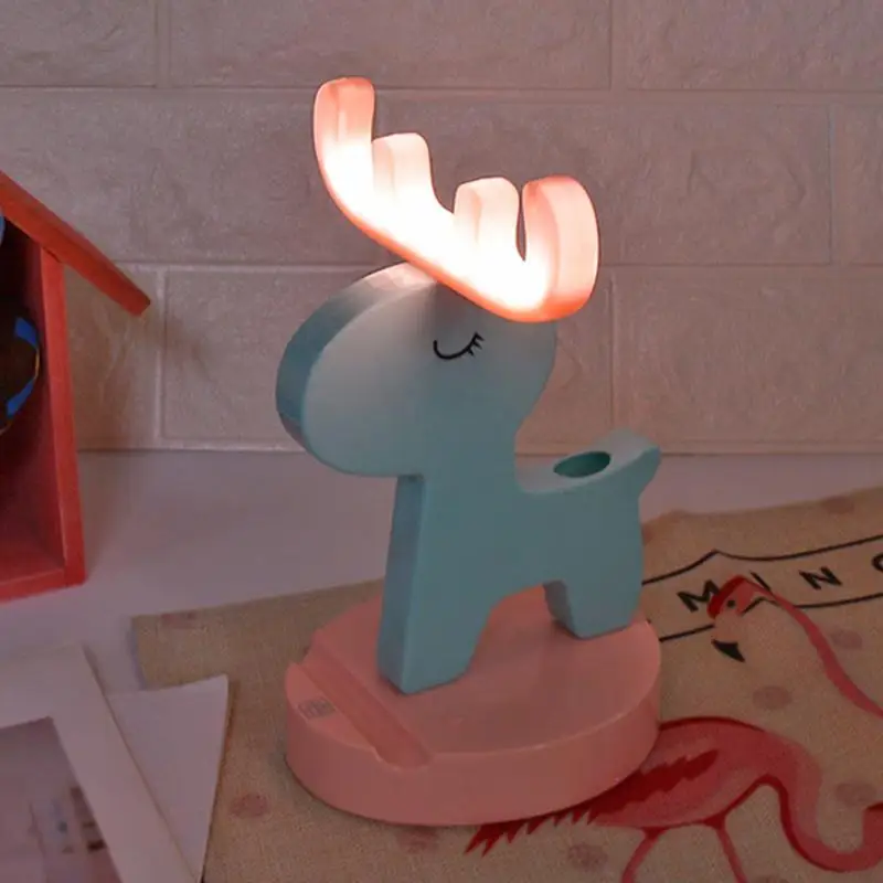 

LED Night Lights Reading Lamp USB Charging Children Cartoon Animal Table Lamp Intelligent Pen Holder Decoration Night lamp