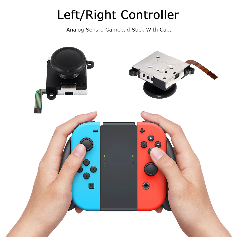 Две упаковки аналогового 3D джойстика Joy con Замена для Nintendo Switch, Джойстики joycon, совместимые с левым joycon Right