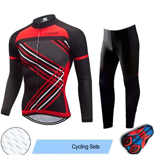 Cycling Set Uhtxhu велосипедная одежда велосипедные наборы для мужчин осень весна велосипедная Форма Дорожный велосипед одежда из Джерси для горного велоспорта велосипедная одежда для велосипеда из джерси комплект - Цвет: Cycling Set