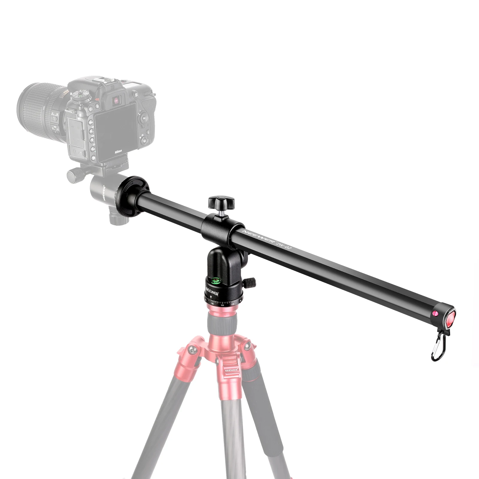 

Neewer Tripod Boom Arm, 19.7" Horizontal Center Column Tripod Extension Arm Rotatable Swivel Lock for Macro, Low-angle Shooting