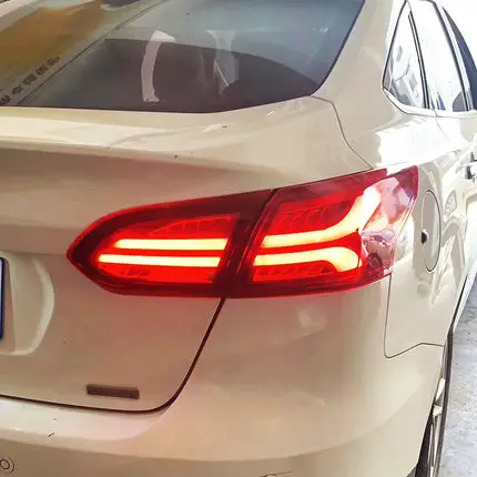 4 шт. светодиодный задний светильник для Ford Focus светодиодный задний светильник s в сборе темный/красный объектив DRL задний багажник сигнал+ тормоз+ обратный