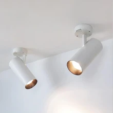 Потолочные светильники, светодиодные прожекторы, поверхностный монтаж, COB 7W12W20W30W, вращение на 360 °, монолитный потолочный светильник, двухпроводная лампа famliy store