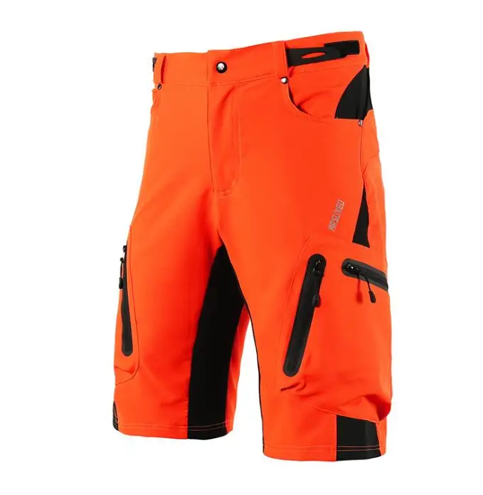 1202 orange ARSUXEO, шорты для горного велосипеда, мужские, DH MTB, шорты для спуска, свободный крой, опционально, 3D, мягкое нижнее белье - Цвет: 1202 orange