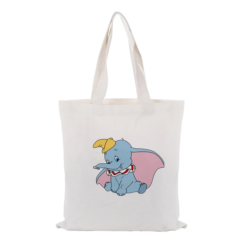 Сумка для покупок повседневное использование Dumbo Холст сумка на заказ Печать текстовый логотип DIY экологическая многоразовая утилизация