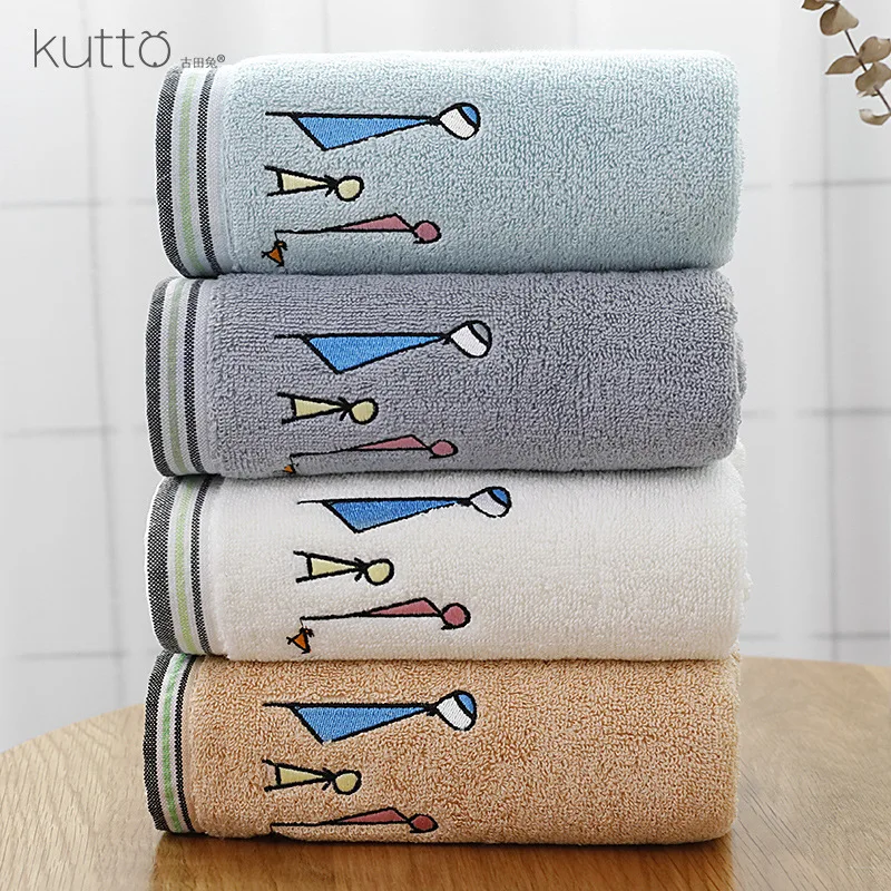  Towel Facial Handkerchief Household Adult Soft Pure Cotton Water-Absorbing Cotton Cute Bath Men's R