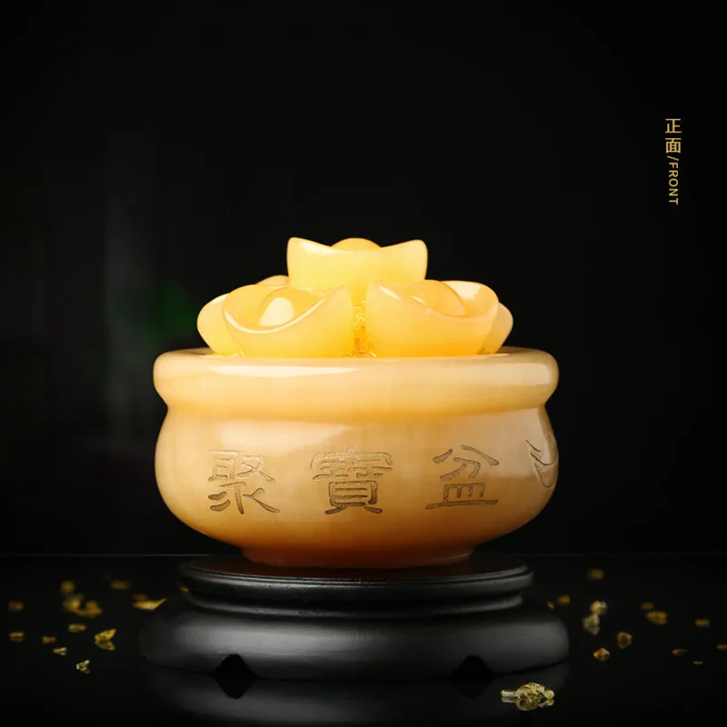 25 см Диаметр китайского дворца Натуральный топаз ручной работы Fengshui Jubao раковина