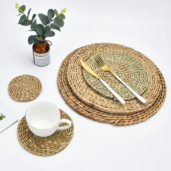 

Manufacturers Currently Available Entirely Handmade Weaving Papyrus Placemat Coasters Coasters Sand Pot Holders Table Insulated