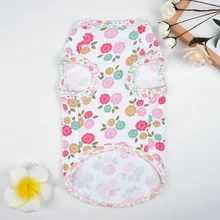 Модный жилет для животных с цветочным узором, летние дышащие удобные домашние животные, кошки, собаки, одежда, Маленькие Средние рубашки для собак, Осенний жилет для щенка