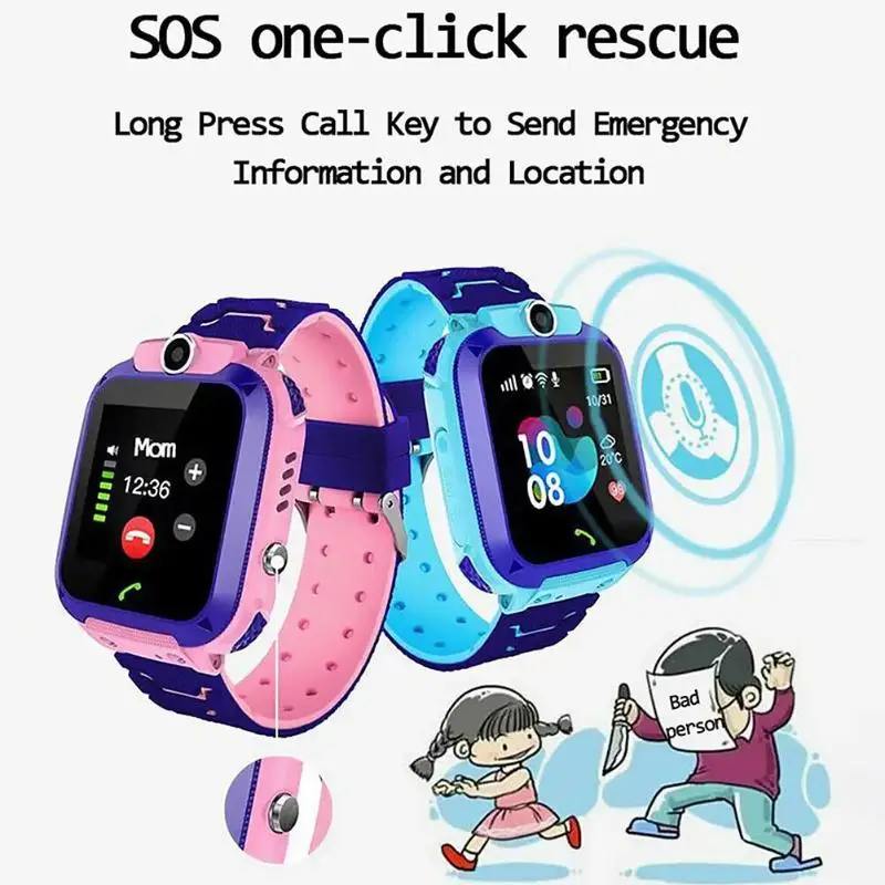 

Kids Smart Watch Kids 4G Wifi GPS Tracker Child Watch Phone Digital SOS Alarm Clock Camera Phone Watch for Children Q12