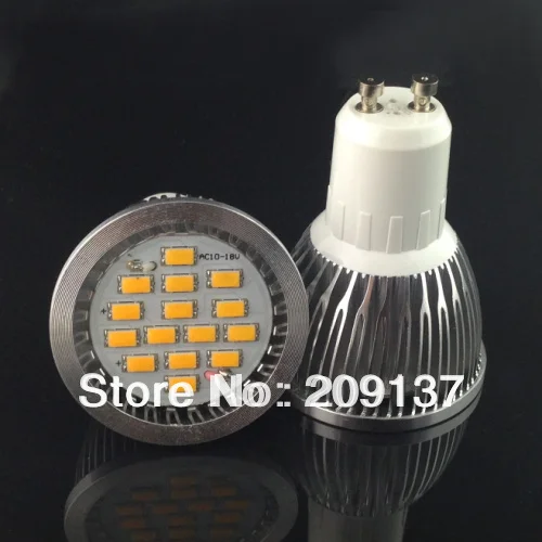7W GU10 E27 GU5.3 15 Leds SMD 5630 Led Bulb Lamp Spotliight AC:110V~240V Free Shipping CE/ROHS 10pcs/lot | Лампы и освещение