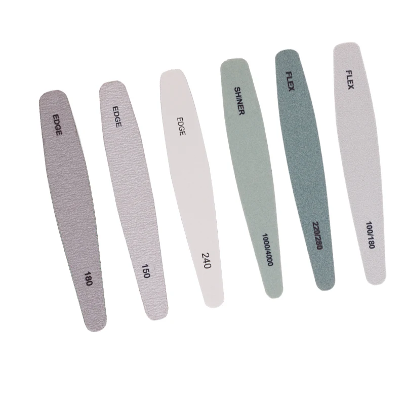 

6Pcs/Lot Sponge Nail File Sanding Buffer Block Pedicure Manicure Buffing Polish Beauty Tools Professional Nail Files Grey Boat