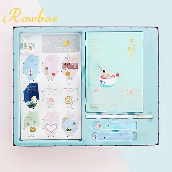 

ROWBOE cute stationery important days couple love hand book gift box cute girl notebook plan notebook kawaii supplies