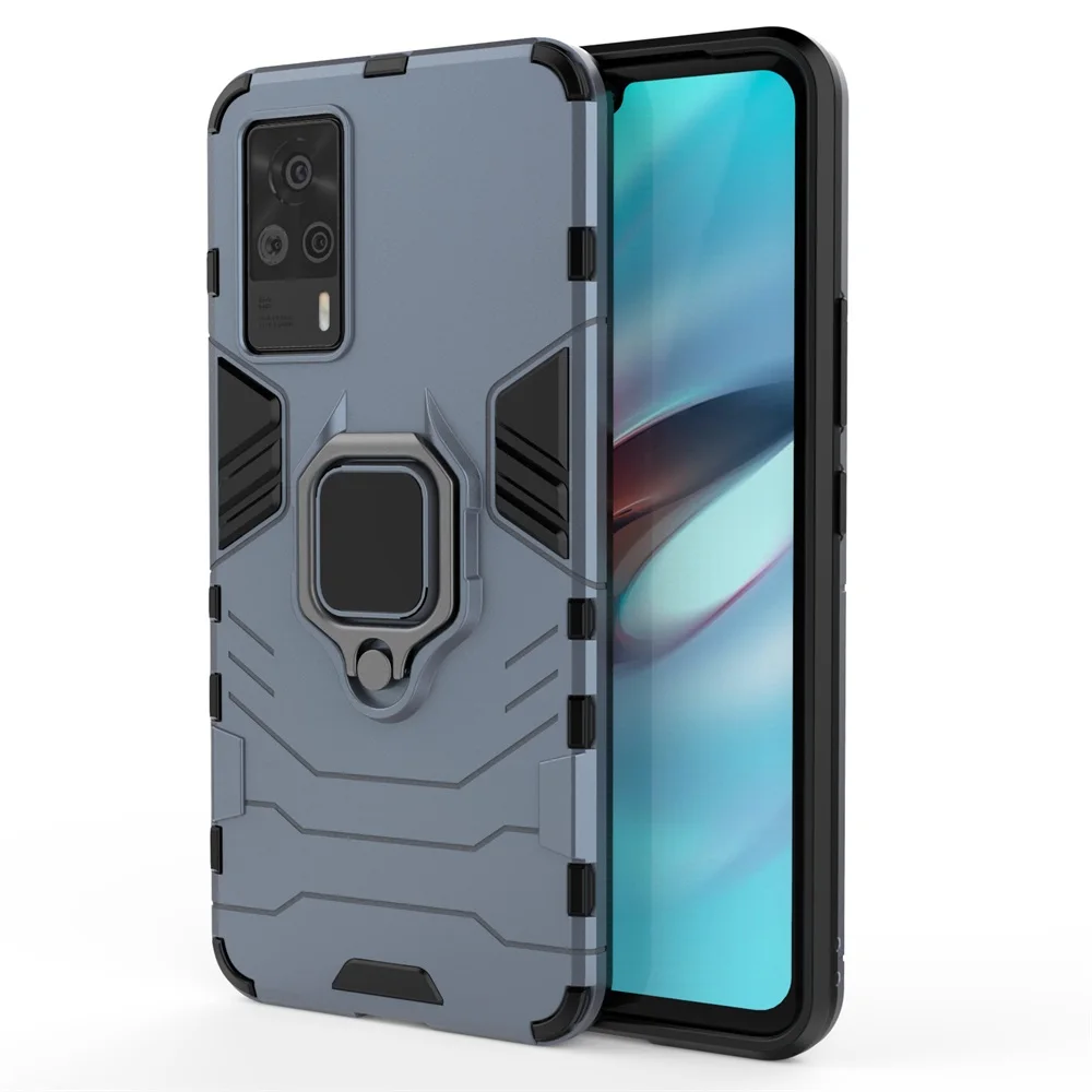 Für vivo S9e S9 S7 S7t S5 V20 Pro Hybrid Hard PC + Soft TPU Armor Anti-Drop-Hülle Rotierender Ringständerhalter_voghion.com