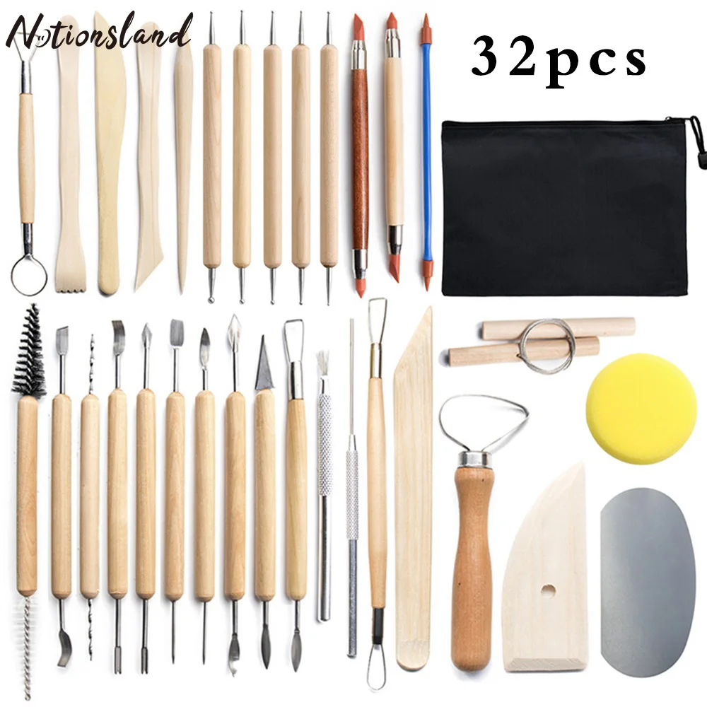 14pcs Plastic Clay Tools for Kids, Double-Ended Polymer Clay Tool Set  Modeling Clay Sculpting Tools for Pottery Sculpture Ceramics Artwork Crafts