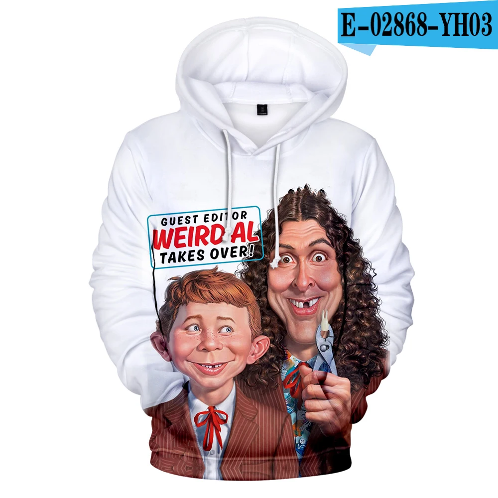 MAD magazine/3D верхняя одежда, толстовка с капюшоном в стиле хараджуку, новинка года, стильные толстовки с капюшоном для родителей и детей, колледжа - Цвет: YH03