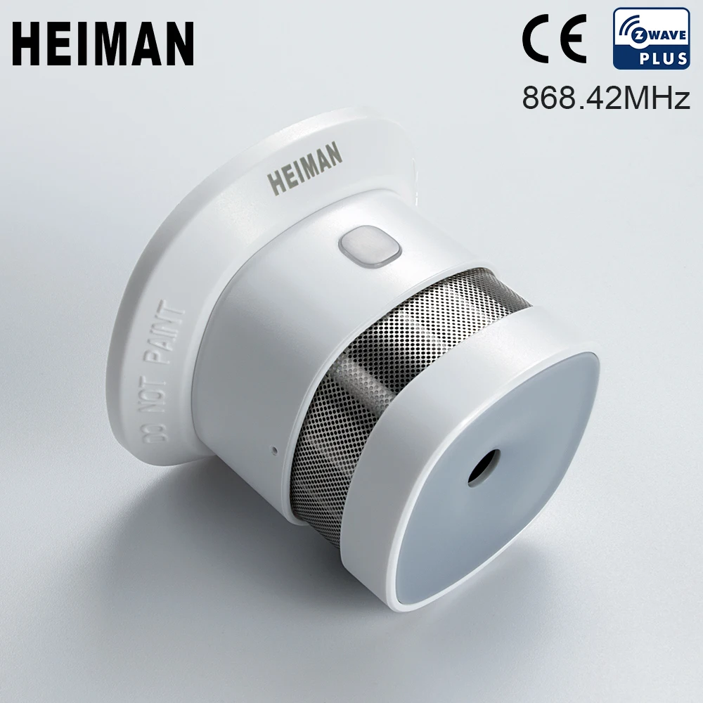 HEIMAN zwave detector de fumaça alarme de proteção contra incêndio z-onda 868mhz sensor sem fio para segurança em casa inteligente frete grátis