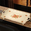 Yolife Pocelain Serving Plate Desktop Combination Storage Tray with Golden Rim Party Tray Cake Fruit Stand for Home Decoration 2