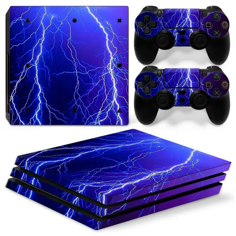 Новый Дизайн Виниловая Наклейка для PS4 Pro консоль + 2 кожаная наклейка на контроллер для sony Playstation 4 Pro игровые аксессуары