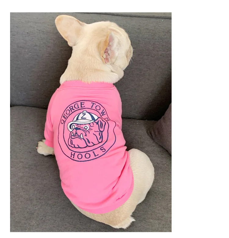 Spring Dog Clothes Cotton Coat for Small Dogs French Bulldog Clothing Chihuahua Jacket Letter Print Pet Puppy Costume XQ133