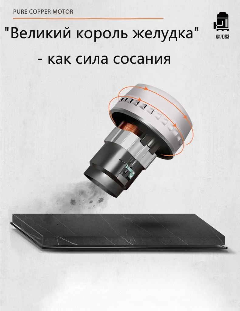 JIE NUO бытовой пылесос с супер мощной мощностью ручной влажной и сухой двойного использования Бесшумная машина