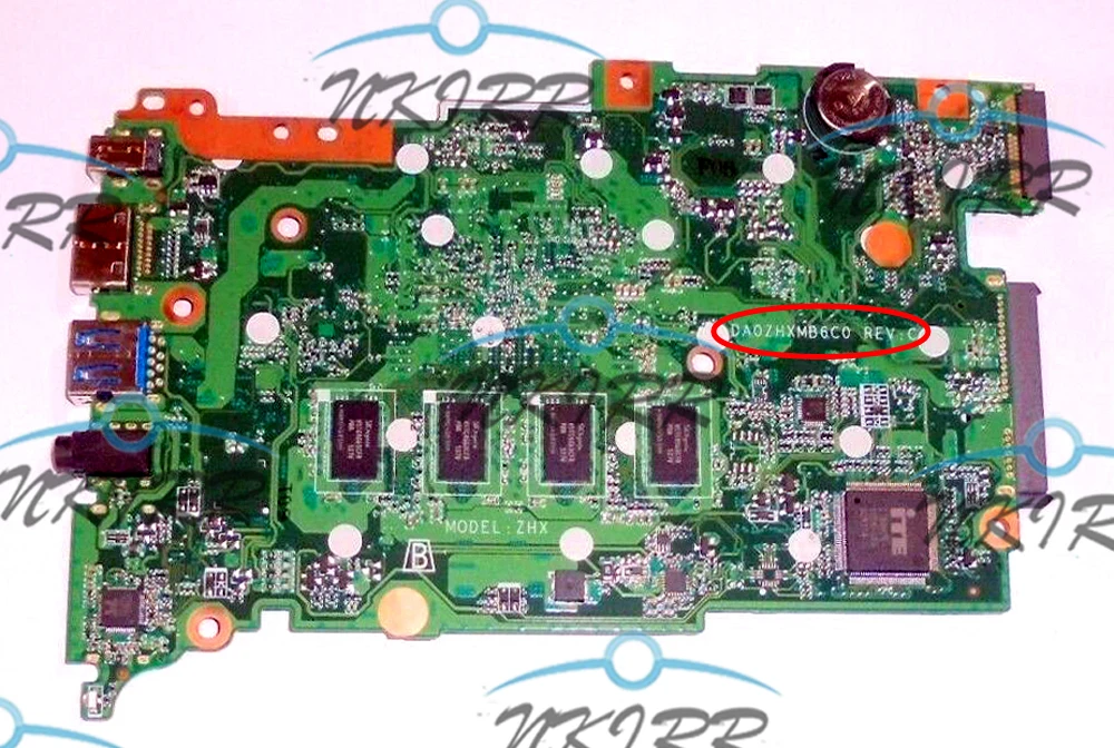 DA0ZHXMB6C0 NB. VCH11.001 NB. SHP11.005 NBVCH11001 NBSHP11005 4 Гб ОЗУ 2," SSD порт материнская плата для TravelMate B117-M AO1-132