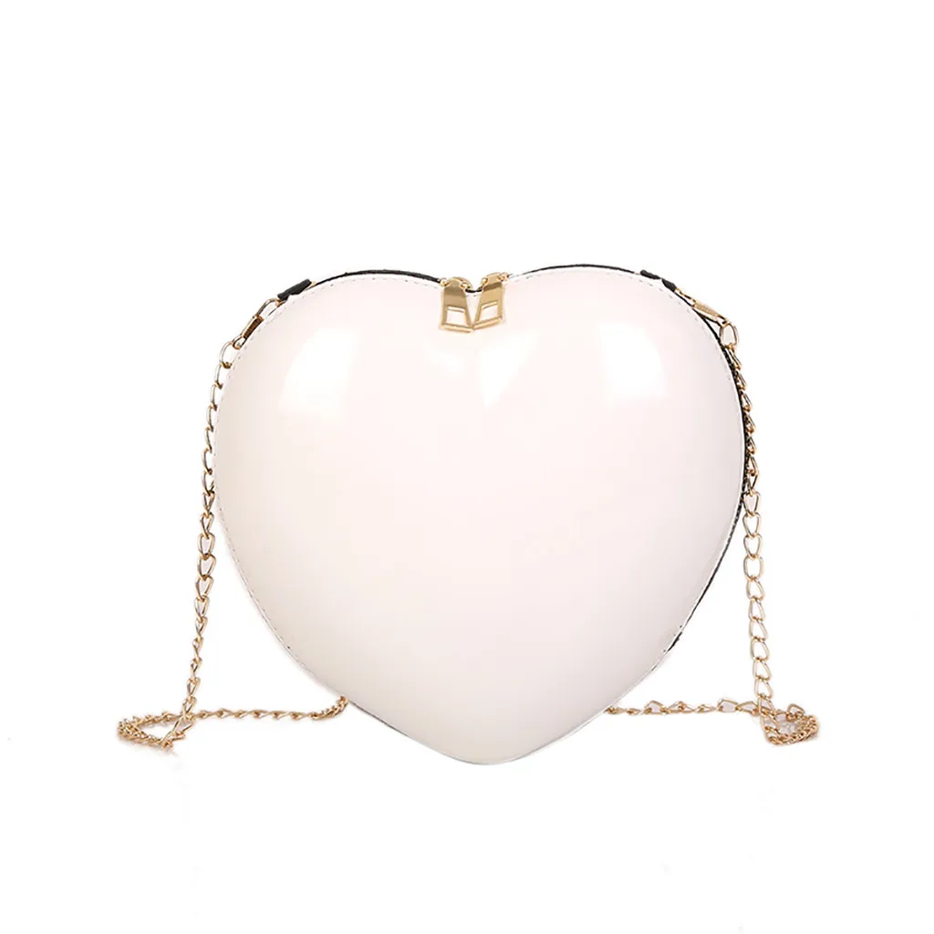 Женская сумка через плечо на молнии в форме сердца, простая модная сумка через плечо, известный бренд, дизайнерские сумки, модная женская сумка# YJP - Цвет: White