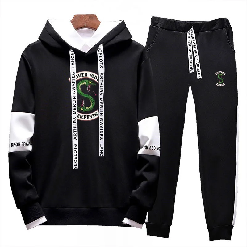 

2019 Spring Running Sets Men Jogging 2Pcs Sport Suits Sportswear Set Fitness Training Gym Cotton Pocket Jogging Suit