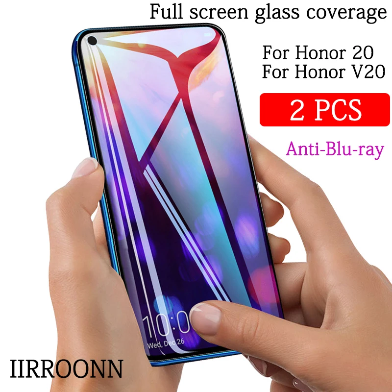 2 шт./лот 9H закаленное стекло для Huawei Honor 20 v20 Защита экрана полное покрытие V honor