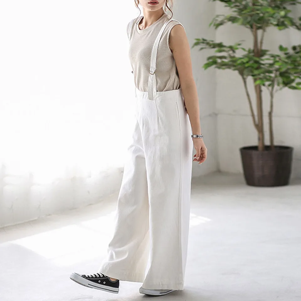 ladies white dungarees
