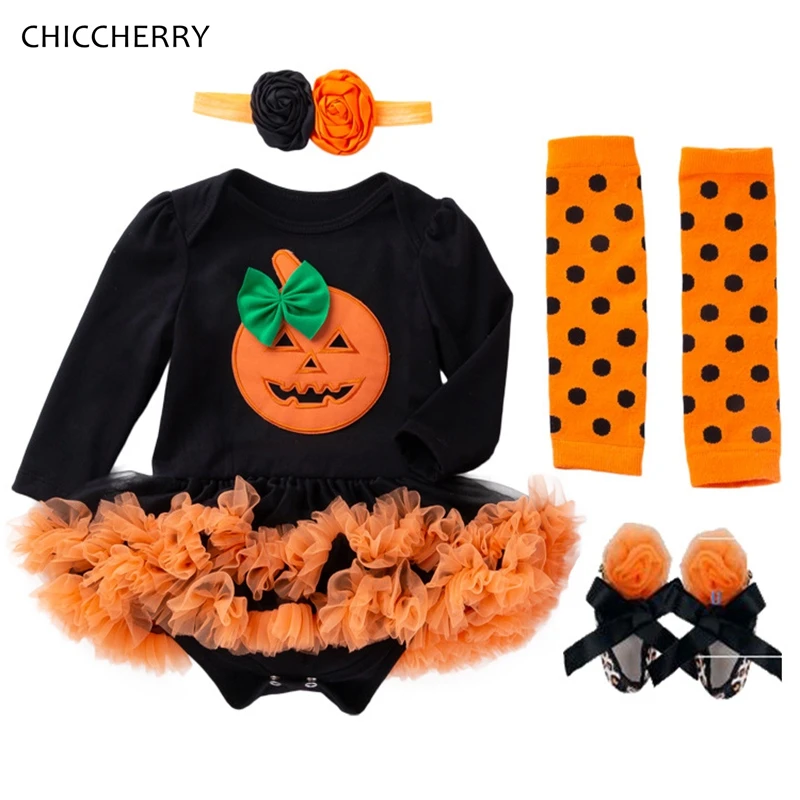 Disfraz de Halloween con linterna de para bebé, pelele para niña, vestido, diadema, zapatos de cuna, calentadores de piernas, conjuntos de tutú para recién nacido, ropa infantil|set de ropa| - AliExpress