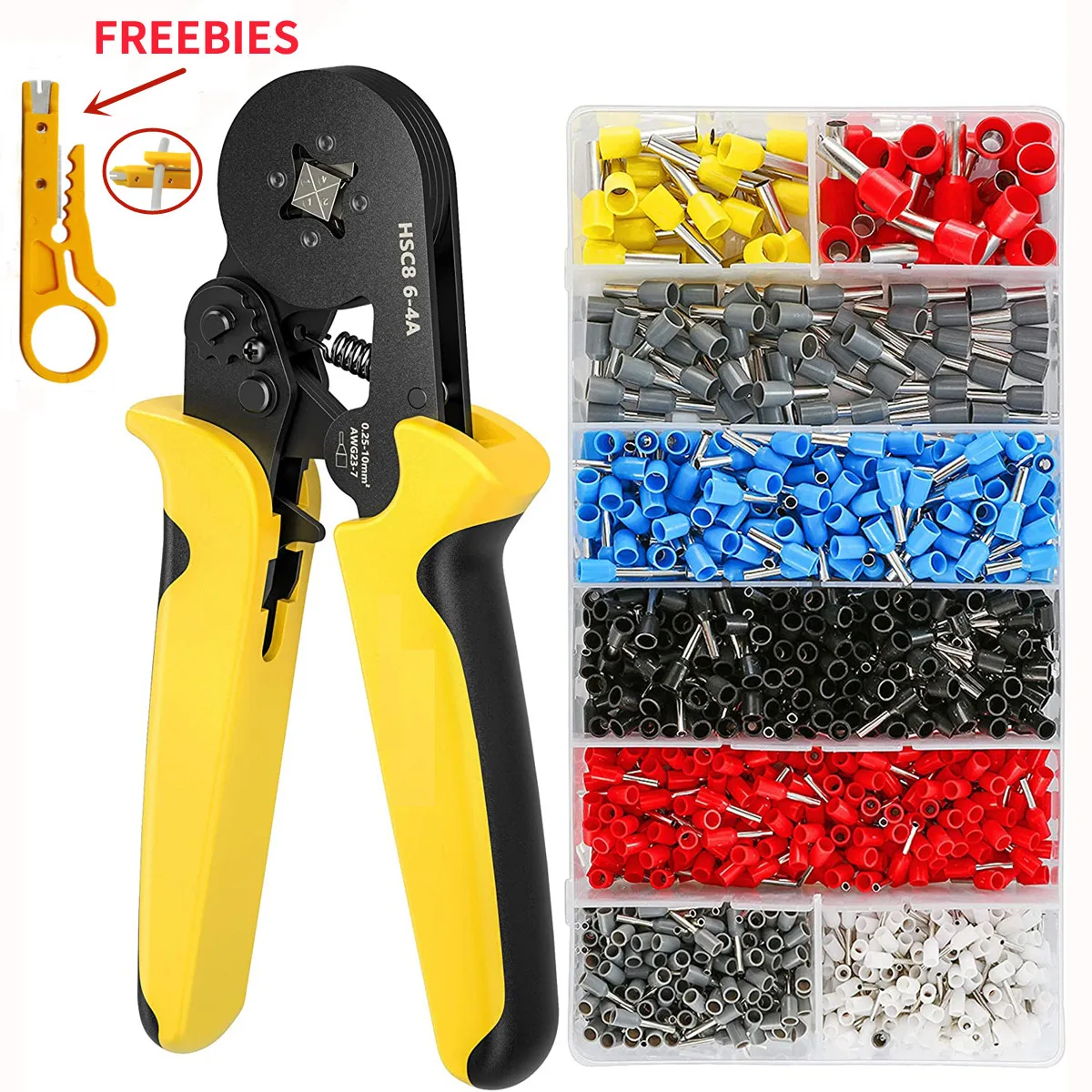 1PCS Adjusting Terminal Crimping Pliers Tools FOR 6-16m㎡ WIRE END FERRULES 