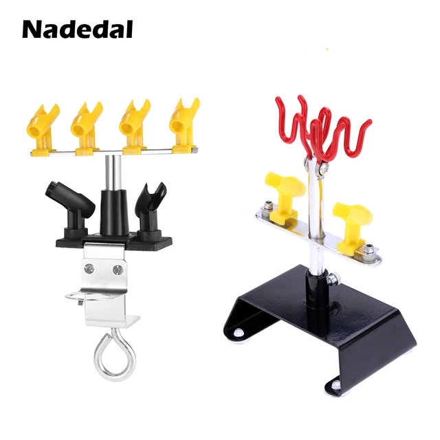 Universal Airbrush Holder Stand Airbrush Cleaning Tool Two-Brush Holder  Clamp-on Table Stand with Universal Spray Out Pot Set - AliExpress