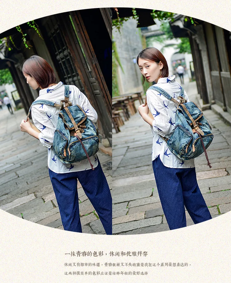 Cross Border for New Style Full-grain Leather WOMEN'S Backpack Retro Versatile Handbag a Generation of Fat