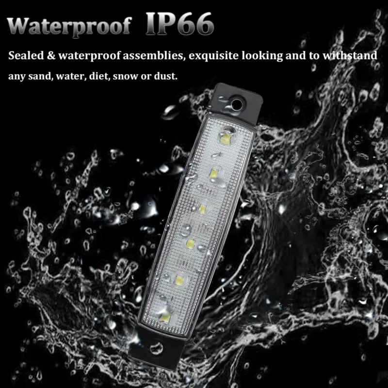 

4pcs White 6-LED Rock Lights Semaphore For Jeep Offroad Truck RZR ATV UTV Easy Installation