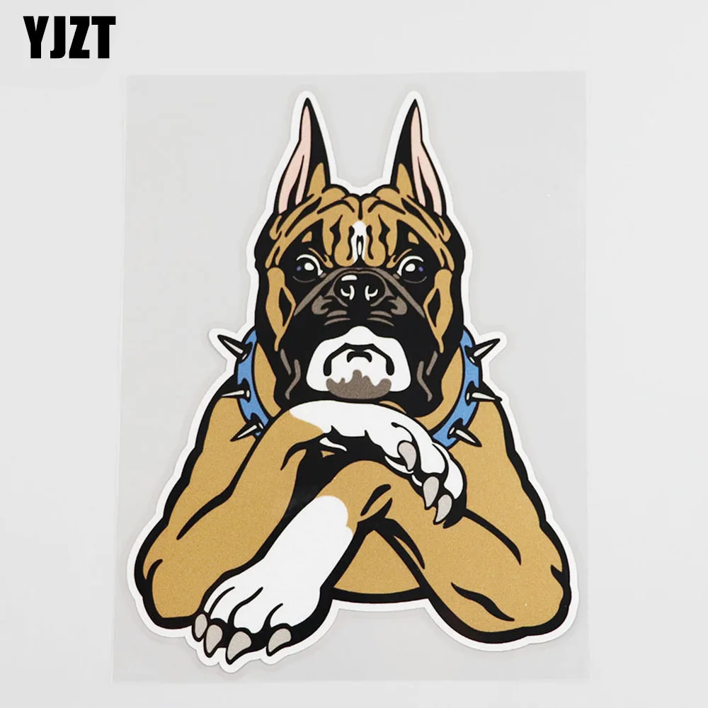 Yjzt 12.2Cm * 15.9Cm Cartoon Animal Doberman Pinscher Dog Dog Sticker Car Pvc 12A-0090