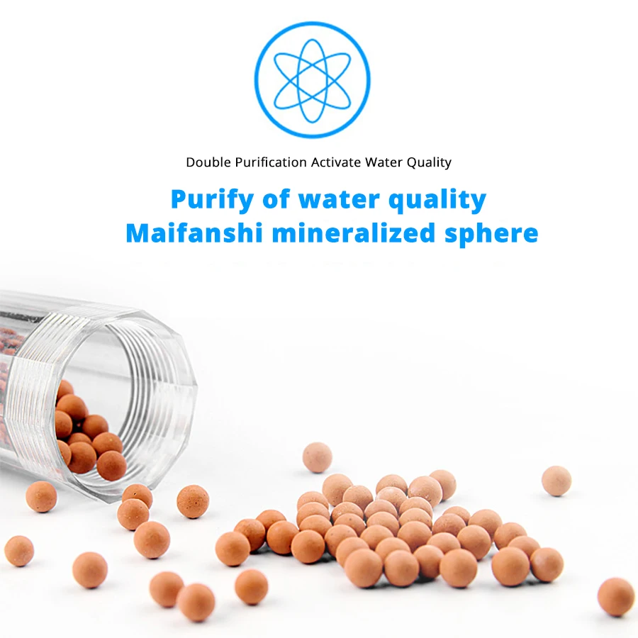 High Pressure Removable Rain Bathroom Sprinklers Filter Balls Spa Water Saving Sprayer Temperature Control Self-held Shower Head
