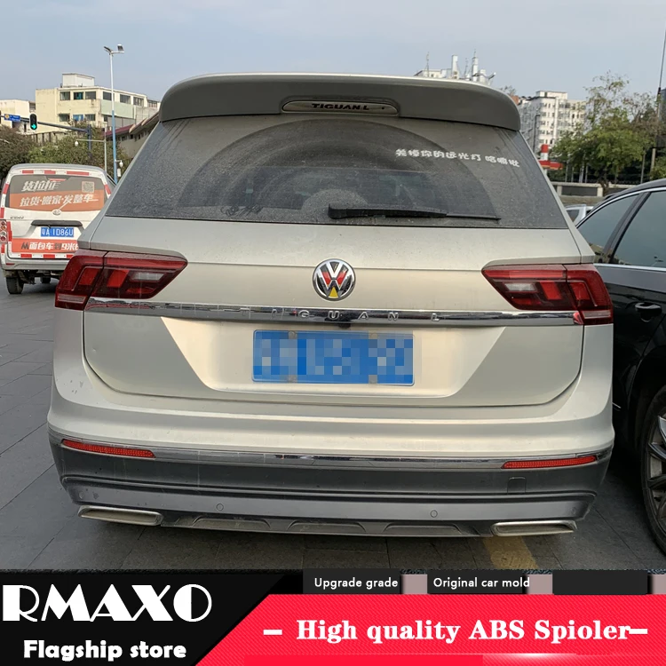 

For Volkswagen Tiguan L Spoiler 2017-2018 Tiguan L dwy High Quality ABS Material Car Rear Wing Primer Color Rear Spoiler