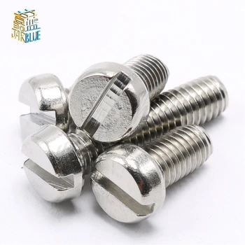 

10/50pcs M1.6 M2 M2.5 M3 M4 M5 M6 304 A2-70 stainless steel GB65 Slotted Cap Head Slot Column Round Cheese Head Screw Bolt