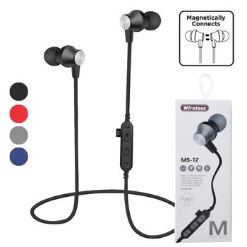 

Sport Stereo Wireless Headset In-ear Magnetic Suction Bluetooth Earphones With MiC TF Card Function For Running Mobile Phone