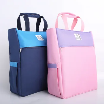 

bu xi dai Waterproof Canvas Bag Students File Bag Zipper Hand File Holder Oxford Cloth File Holder Customizable