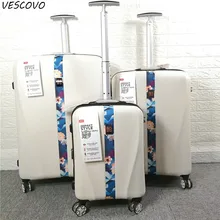 VESCOVO роскошный чемодан устойчивый к царапинам 2" 26" 29 дюймов ультра Llight чехол для тележки пароль Дорожный чемодан на колесах