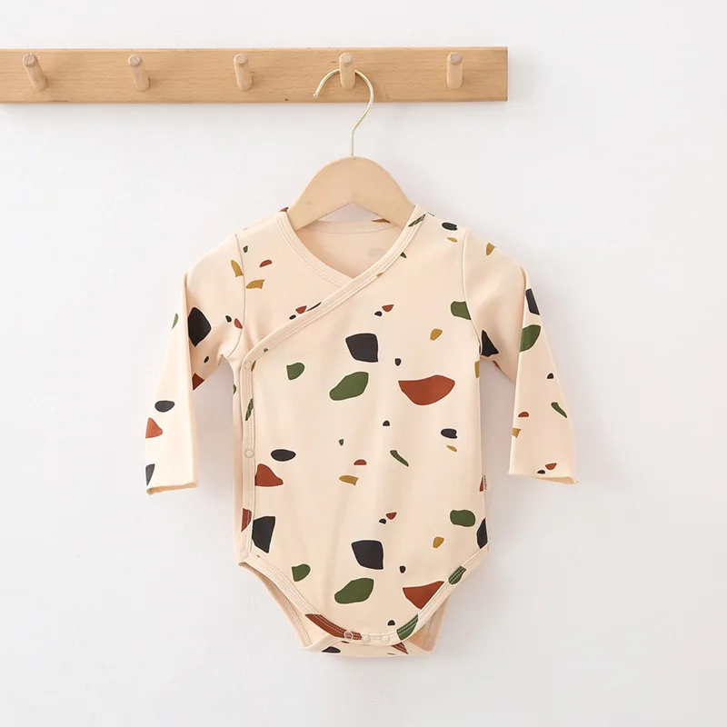 Infant Romper Baby Boy Girls Floral Jumpsuits Long Sleeve Romper Kimonos Newborn Girls Outfits