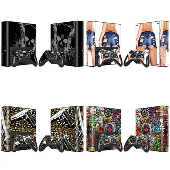 

New design sticker Vinyl Skin Sticker For Xbox 360 E Console + 2 pcs Controllers Skin Sticker