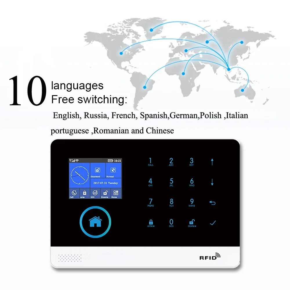 Домашняя система безопасности с Wi Fi и GSM беспроводные комплекты охранной
