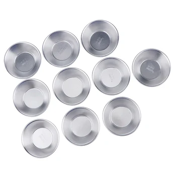 

10Pcs Model Toning Aluminum Bowl Shape Art Paint Drawing Tray Color Palette Oil Water Mixing Painting Color Mixer